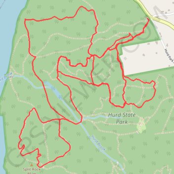 Hurd Park Mountain Bike Loop trail, distance, elevation, map, profile, GPS track