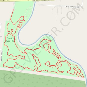 Comite River Park Loop in Louisiana trail, distance, elevation, map, profile, GPS track