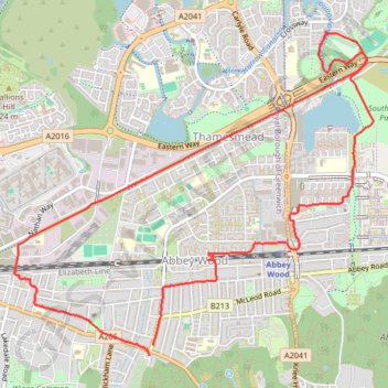 Crossway Park trail, distance, elevation, map, profile, GPS track