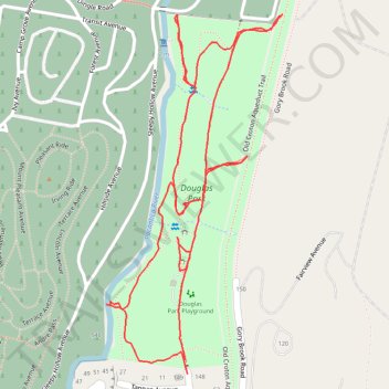 Douglas Park trail, distance, elevation, map, profile, GPS track