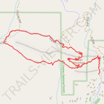 Magic Mountain Loop via Foothill Trail and Cozy Del trail, distance, elevation, map, profile, GPS track