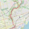 Toronto - Eglinton to the lake Ontario trail, distance, elevation, map, profile, GPS track