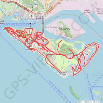 Sentosa - Singapore trail, distance, elevation, map, profile, GPS track