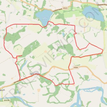 Around Spittalfield, Scotland trail, distance, elevation, map, profile, GPS track