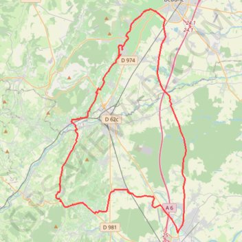 GPX Download: Voie des Vignes à vélo – Volnay Rondje vanuit Santenay-les-Bains trail, distance, elevation, map, profile, GPS track