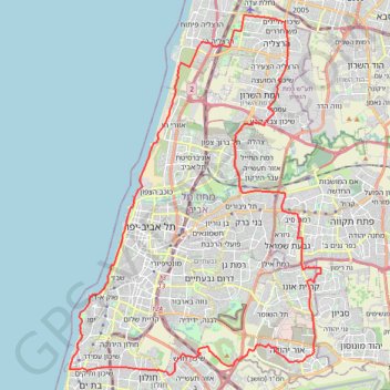 Bat Yam - Herzelia trail, distance, elevation, map, profile, GPS track
