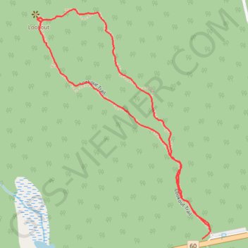Algonquin Park Lookout trail trail, distance, elevation, map, profile, GPS track