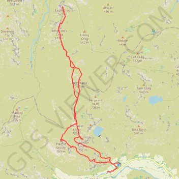 Eagle Crag Loop trail, distance, elevation, map, profile, GPS track