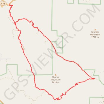 Chariot Mountain Loop via Oriflamme Canyon trail, distance, elevation, map, profile, GPS track