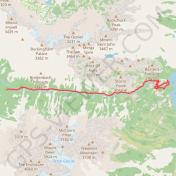 Cascade Canyon trail, distance, elevation, map, profile, GPS track
