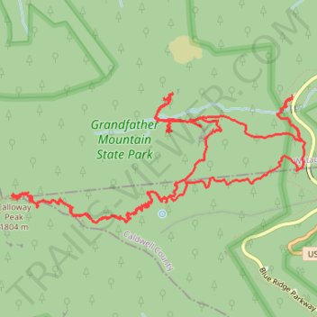 Calloway Peak Hike trail, distance, elevation, map, profile, GPS track