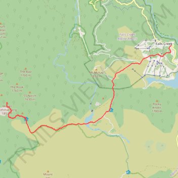 Mount Jaithmathang to Falls Creek trail, distance, elevation, map, profile, GPS track