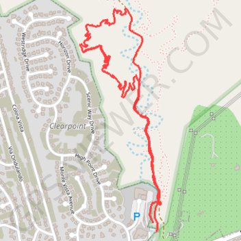 Harmon Canyon Preserve trail, distance, elevation, map, profile, GPS track