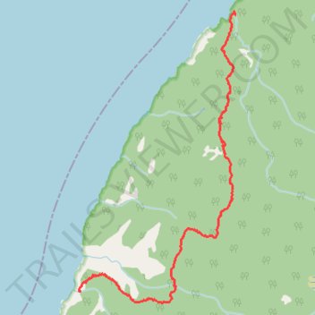 Jajiktek Seawall Trail - Day 3 trail, distance, elevation, map, profile, GPS track