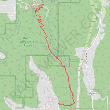 Warpath Ridge MTB Trail trail, distance, elevation, map, profile, GPS track