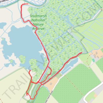 Stodmarsh National Nature Reserve trail, distance, elevation, map, profile, GPS track