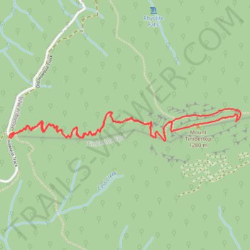 Mount Timbertop Trail trail, distance, elevation, map, profile, GPS track