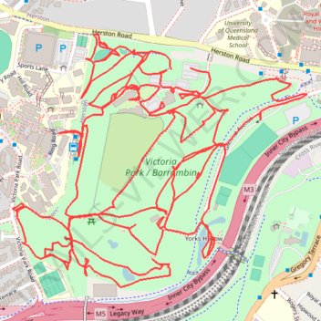 Victoria Park Run trail, distance, elevation, map, profile, GPS track