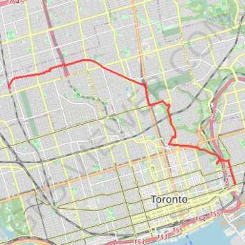 Kay Beltline - Rosedale Valley - Don Valley - Prohibition trail, distance, elevation, map, profile, GPS track