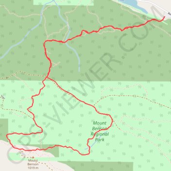 Mount Benson Loop trail, distance, elevation, map, profile, GPS track
