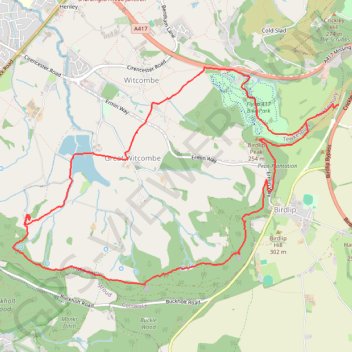 Witcombe Loop trail, distance, elevation, map, profile, GPS track