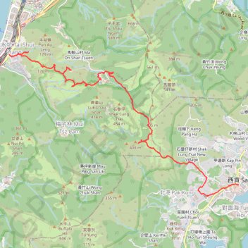 肥豬石,昂平 trail, distance, elevation, map, profile, GPS track
