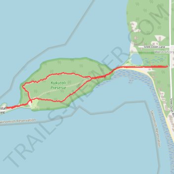 Kukutali Preseve Loop trail, distance, elevation, map, profile, GPS track