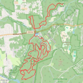 Lewis Morris County Park Trails trail, distance, elevation, map, profile, GPS track