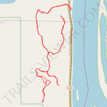 Effigy Mounds National Monument trail, distance, elevation, map, profile, GPS track