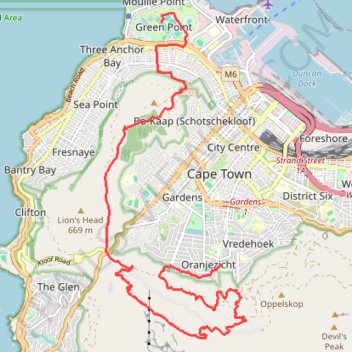 Cape Town - Gun Run Trail 2023 trail, distance, elevation, map, profile, GPS track