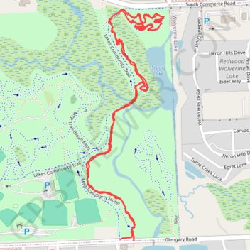 Hickory Glen MTB Trail: Disney trail, distance, elevation, map, profile, GPS track