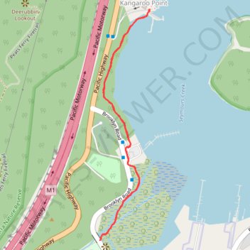 Kangaroo Point Boardwalk trail, distance, elevation, map, profile, GPS track