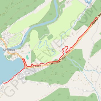 Taymouth Marina to Fort Lodge trail, distance, elevation, map, profile, GPS track