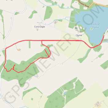 Around Clunie, Perthshire trail, distance, elevation, map, profile, GPS track