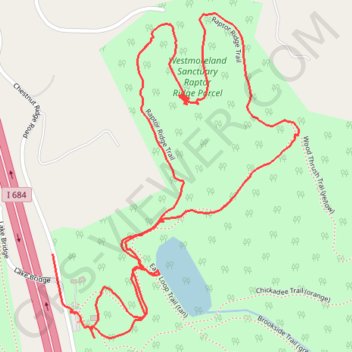 Westmoreland Sanctuary Raptor Ridge New Trail trail, distance, elevation, map, profile, GPS track