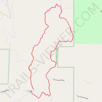 Bear Scat and Poker Chip Loop in Cibola National Forest trail, distance, elevation, map, profile, GPS track