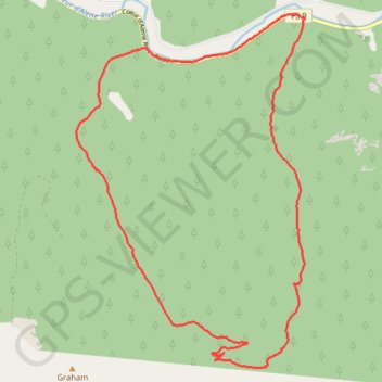 Graham and Coal Creek trail, distance, elevation, map, profile, GPS track