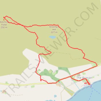 Hike up Blotchnie Fiold trail, distance, elevation, map, profile, GPS track