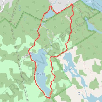 Hobson & Ash Lake Loop trail, distance, elevation, map, profile, GPS track